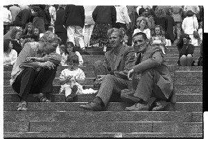 Cardinal Tomás Ó Fiaich's funeral Primate of all Ireland (Catholic Church). Various shots of the crowd, which included politicians, dignitaries, bishops and clergy from all over Ireland, including Gerry Adams, Martin McGuinness and John Hume