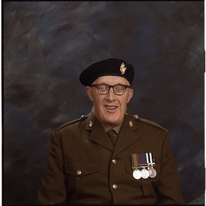 Frank Stockdale, from the Flying Horse Estate in Downpatrick, first Catholic on the estate to join the UDR. Studio portraits