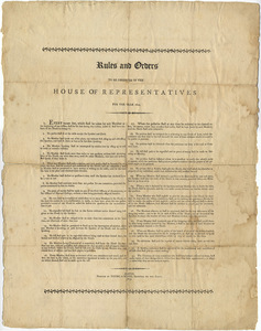 Rules and orders to be observed in the House of Representatives for the year 1802.