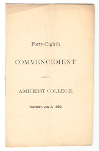 Amherst College Commencement program, 1869 July 8