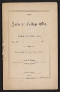 Amherst College Olio 1866
