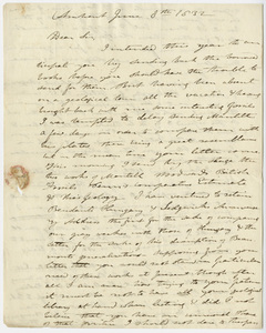 Edward Hitchcock letter to Benjamin Silliman, 1832 June 8