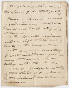 Edward Hitchcock sermon notes, 1838 March