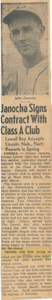 Newspaper clipping and photo