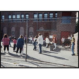 People attend a carnival