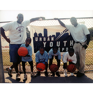 Players and coaches from Northeastern's Center for the Study of Sport in Society's Urban Youth Sports program