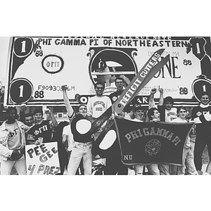 Phi Gamma Pi float at the 1988 Homecoming parade