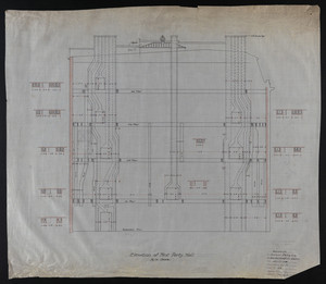 Elevation of West Party Wall, Jan. 19, 1906