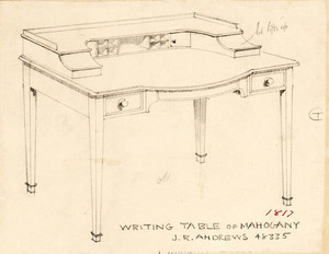 "Writing Table of Mahogany"