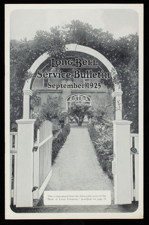 Long-Bell service bulletin, September, 1925, the Long-Bell Lumber Company, Kansas City, Missouri