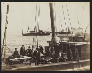 N.Y. Yacht Club Race Committee on the Deck of Stake Boat