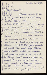 Letter from Theodore Jewett Eastman to his aunts Mary and Sarah, Oct. 28, 1901