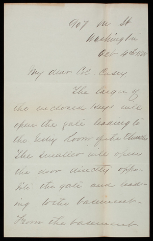 John H. Elliott to Thomas Lincoln Casey, October 4, 1878