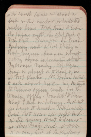 Thomas Lincoln Casey Notebook, November 1894-March 1895, 111, a Mr. Smith came in about a