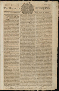 The Boston Evening-Post, 10 April 1769