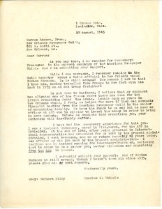Letter from Charles L. Whipple to Warren Rogers