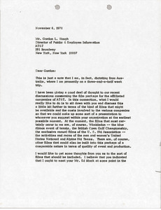 Letter from Mark H. McCormack to Gordon L. Hough
