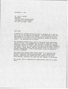 Letter from Mark H. McCormack to John L. Notter