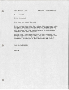 Memorandum from Mark H. McCormack to A. J. Lafave