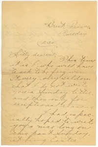 Letter from Frank F. Newth to Letitia Crane