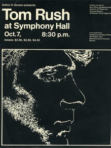Tom Rush at Symphony Hall, Oct. 7, 8:30 p.m.