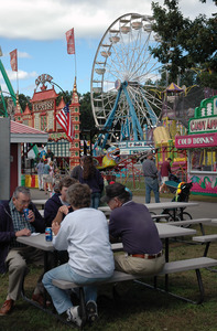 Franklin County Fair: eating at the picnic tables