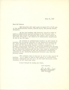 Letter from Dick Higgins to MAP members