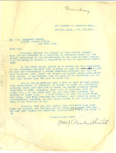 Letter from Pauline Smith to W. E. B. Du Bois