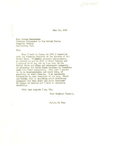 Letter from W. E. B. Du Bois to George Maccovescu