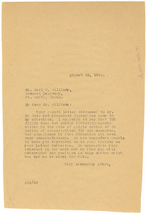 Letter from Crisis to Carl C. Williams