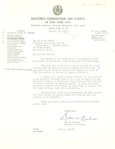 Letter from Phi Delta Kappa Rho Chapter to W. E. B. Du Bois