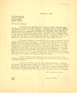 Letter from W. E. B. Du Bois to Ivor Montagu