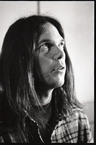 Neil Young backstage at the Music Hall