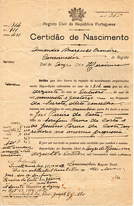 José Costa Birth Certificate
