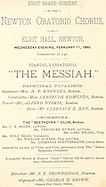Newton Oratorio Chorus First Grand Concert