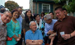 Mayor Menino's last BBQ (at his home in Hyde Park)