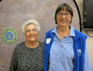 June McInnis and Joanne Riley at the Winchester Mass. Memories Road Show