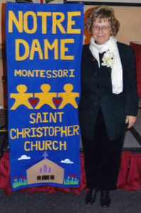 Sister Elizabeth at award ceremony