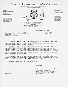 Letter from Frank Generazio to Mayor Raymond L. Flynn