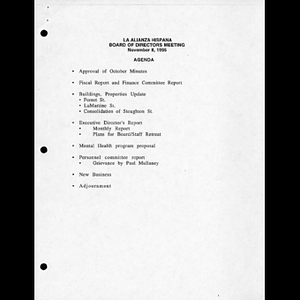 Meeting materials for November 1995