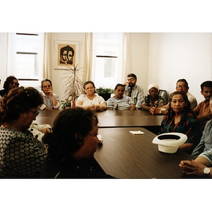 Community meeting in the Inquilinos Boricuas en Acción offices.