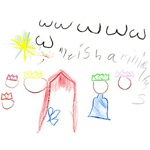 A drawing by MyeishWilliams, for the Three Kings' Day drawing competition.