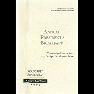 Annual President's Breakfast program, 1997.