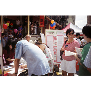Informational table at the August Moon Festival