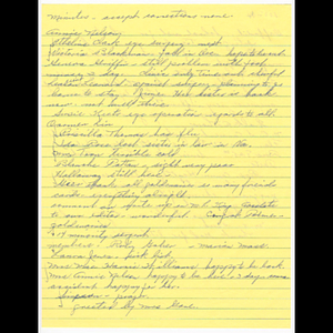 Minutes of Goldenaires meeting held in 1986