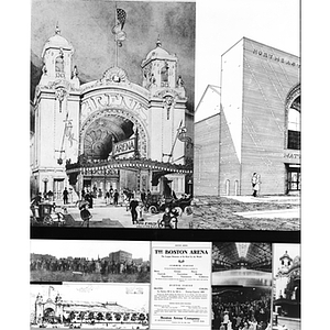 Collage of the Boston Arena, now Matthews Arena