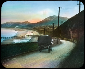 Hand-tinted lantern slide of scenic view