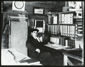 Interior of a construction office, Barris Kenyon Company, Pittsfield, Mass., Feb. 20, 1914