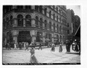Southeast side of Chauncy Street, corner of Summer Street, Boston, Mass., July 15, 1912