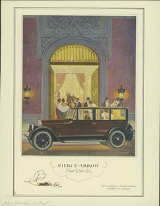 Advertisement for the Pierce-Arrow Dual Valve Six Automobile, Life Magazine, March 5, 1925